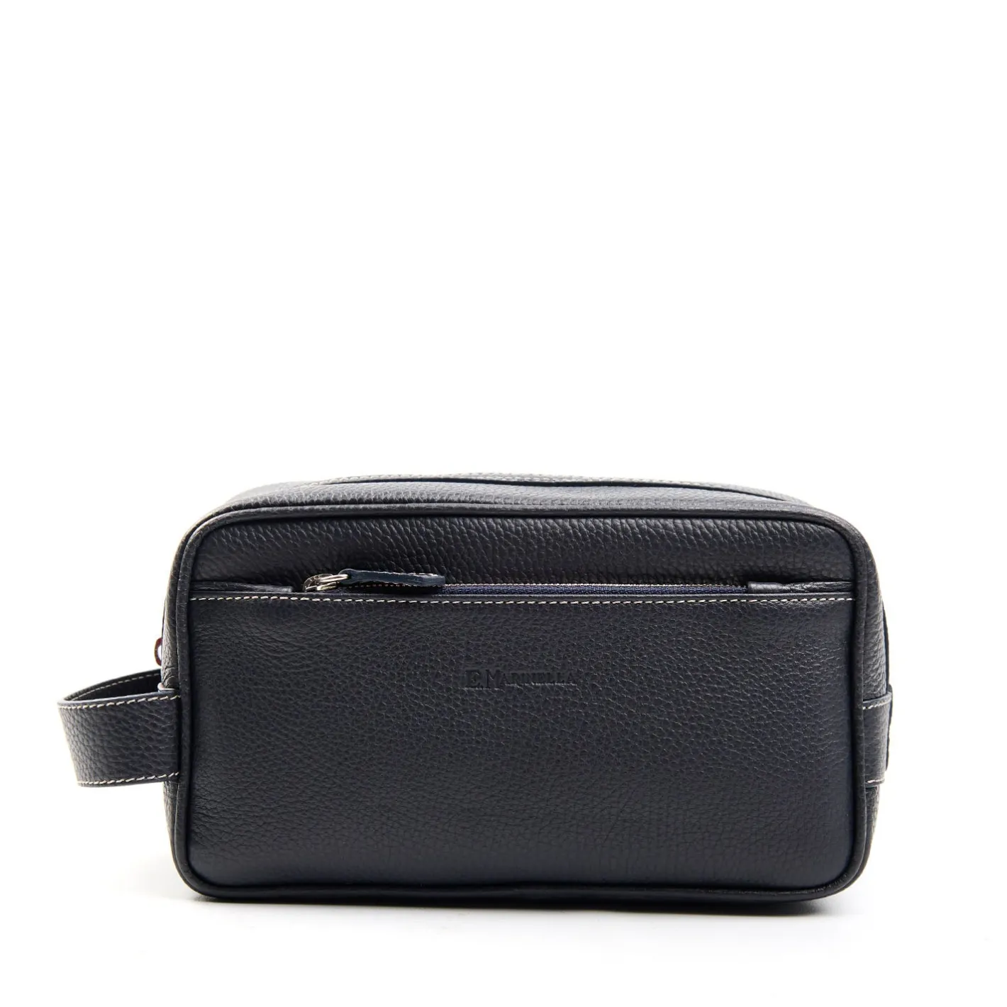 E.Marinella BEAUTY CASE DA UOMO BLU In pelle martellata Outlet