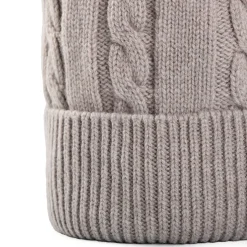 E.Marinella BERRETTO BEIGE A trecce in cashmere New