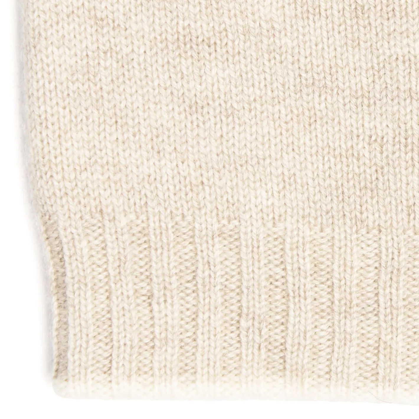 E.Marinella BERRETTO BICOLORE BIANCO E BEIGE In cashmere Best