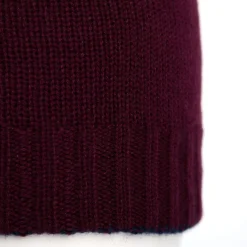 E.Marinella BERRETTO BICOLORE BORDEAUX In cashmere