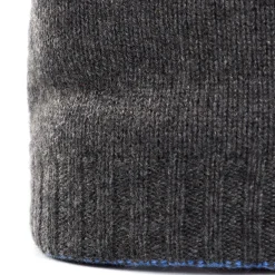 E.Marinella BERRETTO BICOLORE GRIGIO E AZZURRO POLVERE In cashmere