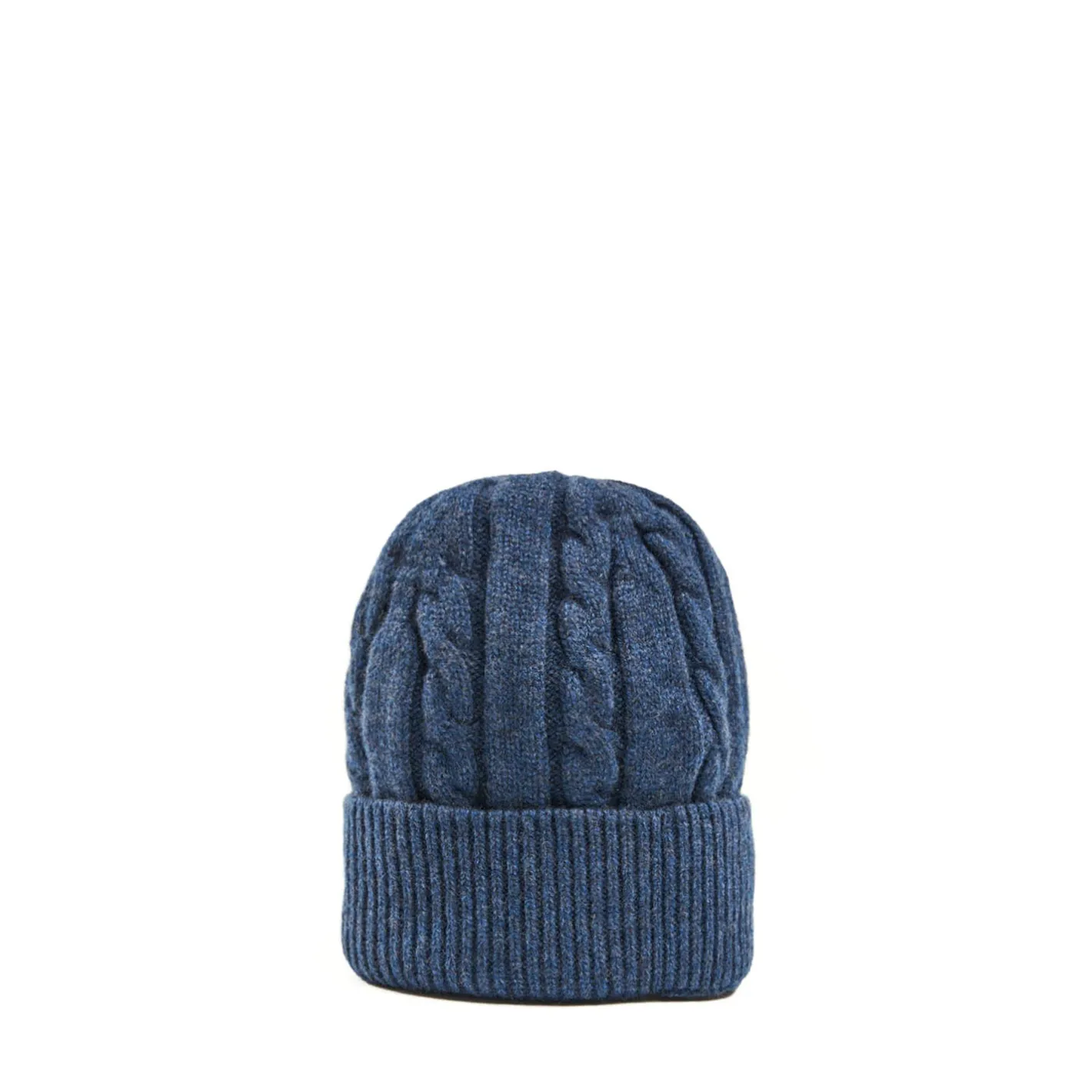 E.Marinella BERRETTO BLU A trecce in cashmere