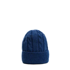 E.Marinella BERRETTO BLU MEDIO A trecce in cashmere New