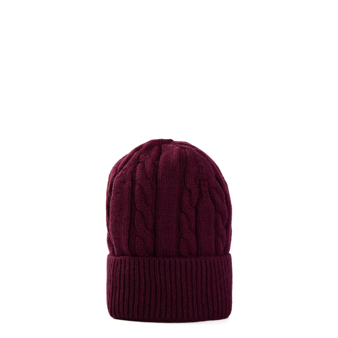 E.Marinella BERRETTO BORDEAUX A trecce in cashmere New
