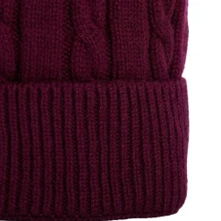 E.Marinella BERRETTO BORDEAUX A trecce in cashmere New