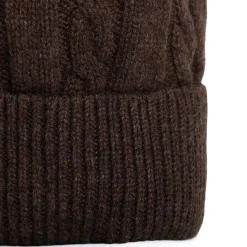 E.Marinella BERRETTO MARRONE SCURO A trecce in cashmere Outlet