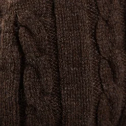 E.Marinella BERRETTO MARRONE SCURO A trecce in cashmere Outlet