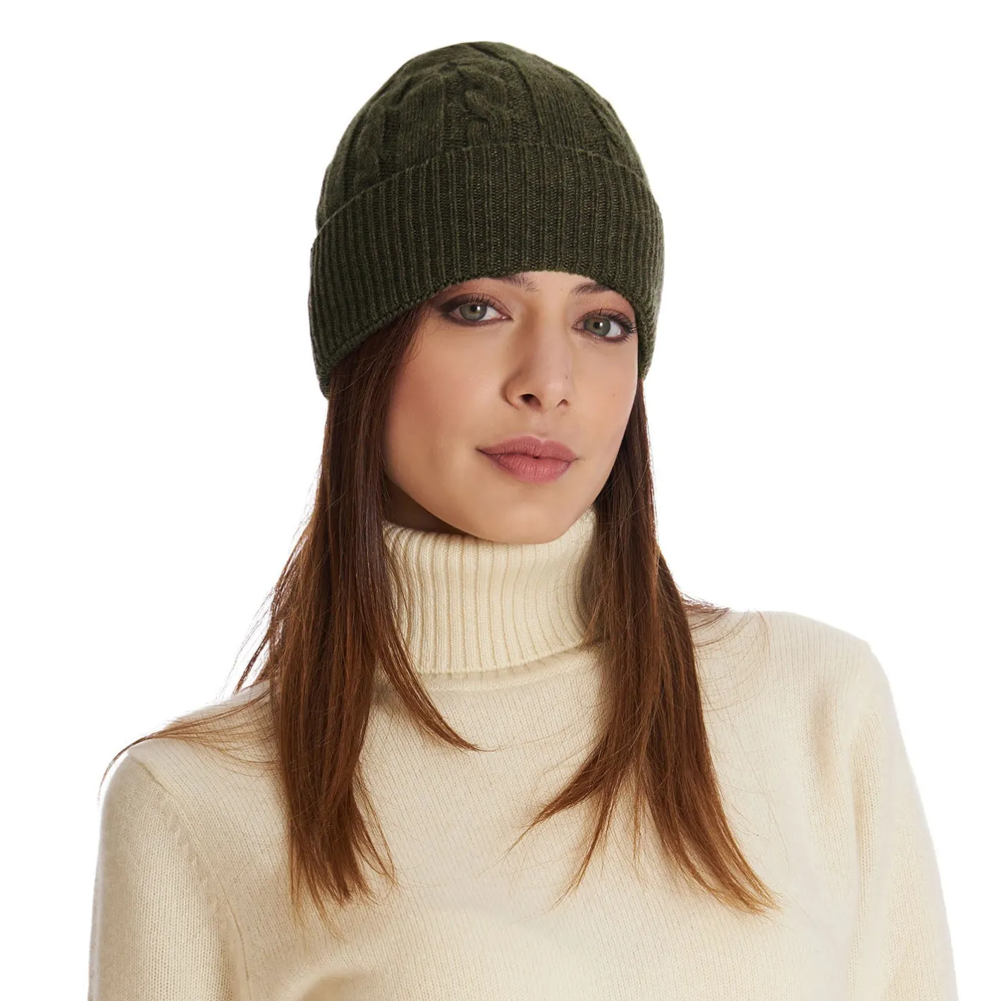 E.Marinella BERRETTO VERDE SCURO A trecce in cashmere Best