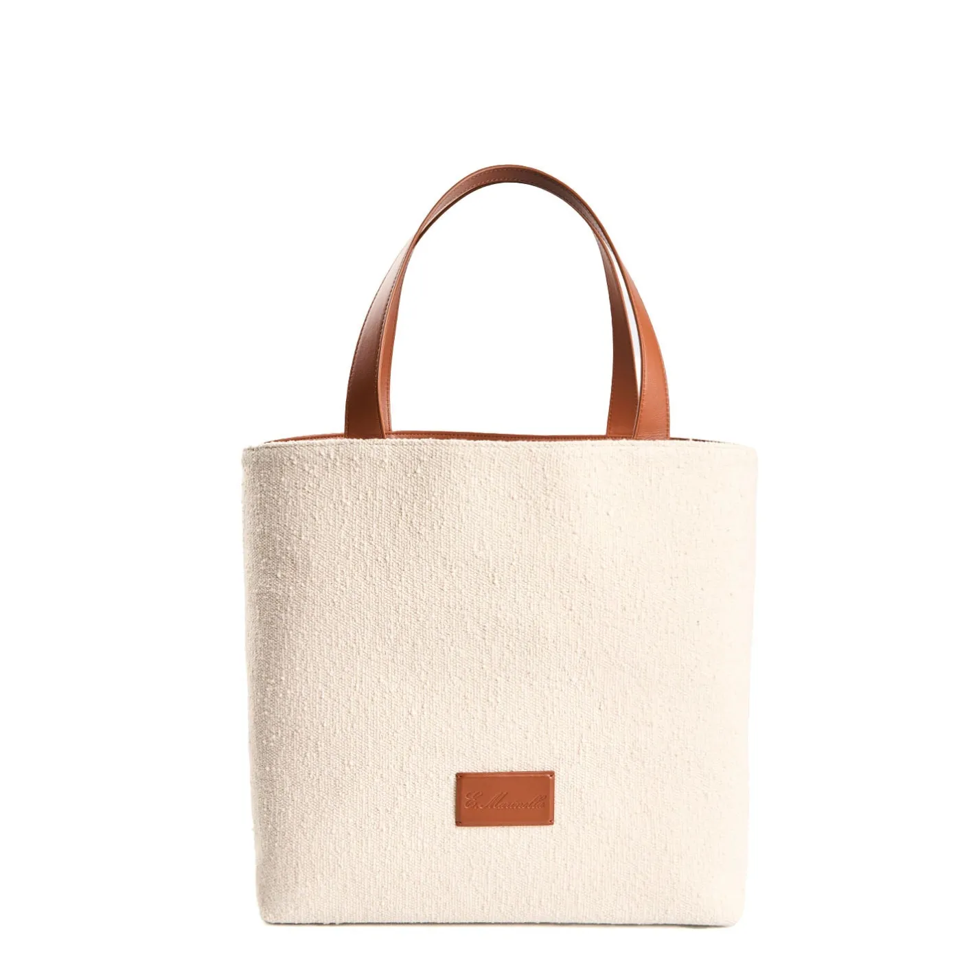 E.Marinella BORSA BEACH In canvas e pelle liscia Best