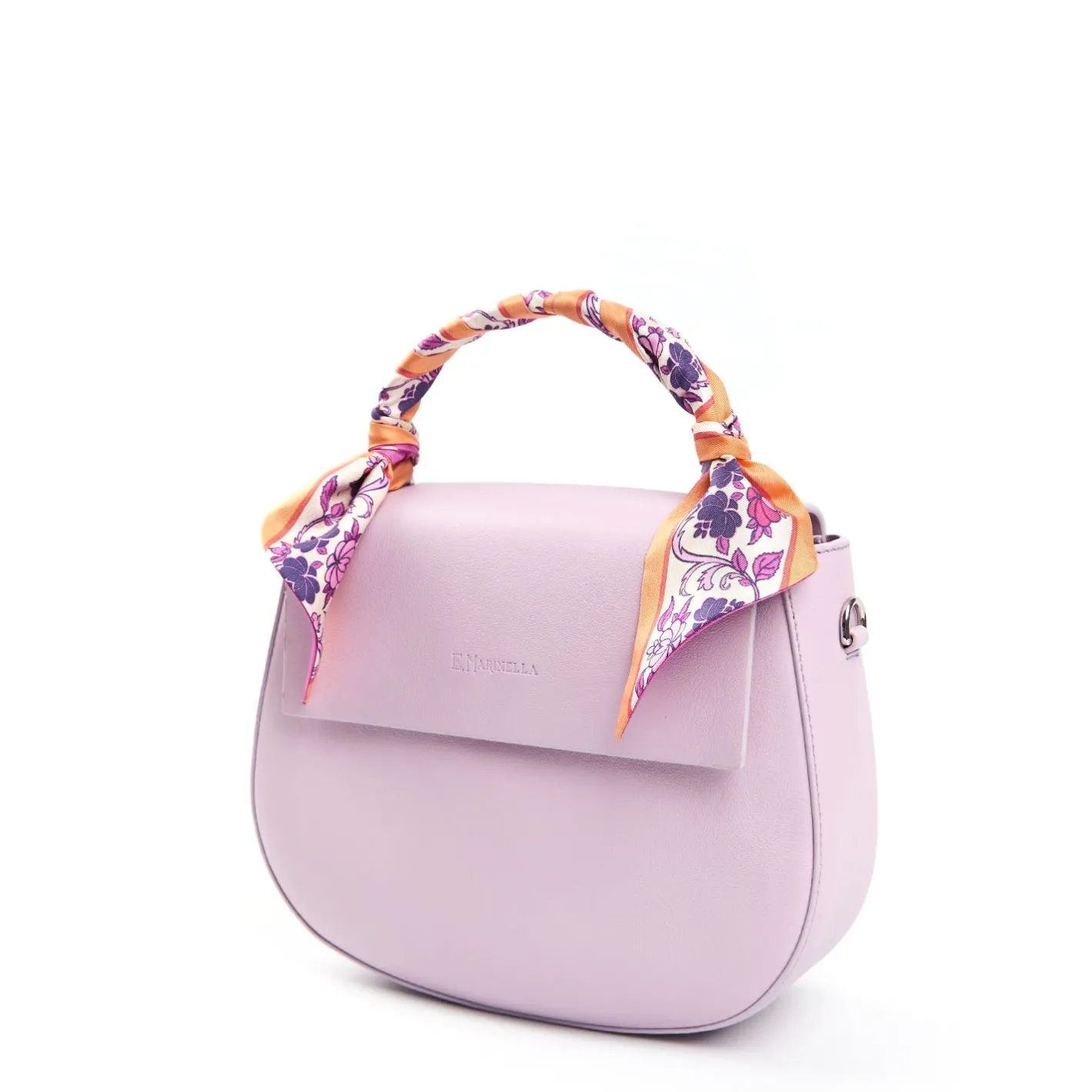 E.Marinella BORSA CLEO LILLA In pelle liscia Outlet