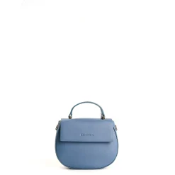 E.Marinella BORSA MINI CLEO AZZURRO POLVERE In pelle liscia New