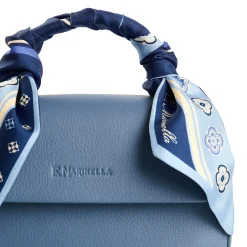 E.Marinella BORSA MINI CLEO AZZURRO POLVERE In pelle liscia New