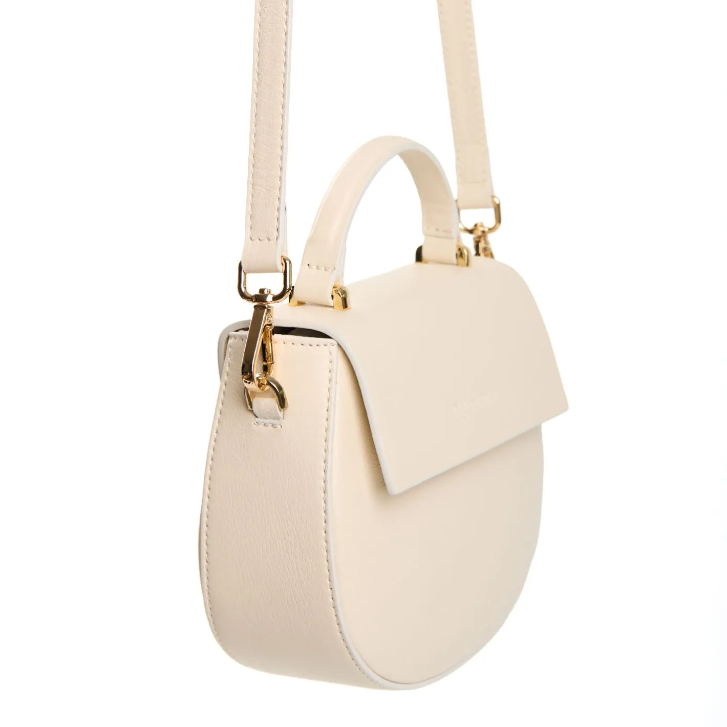 E.Marinella BORSA MINI CLEO BEIGE In pelle liscia