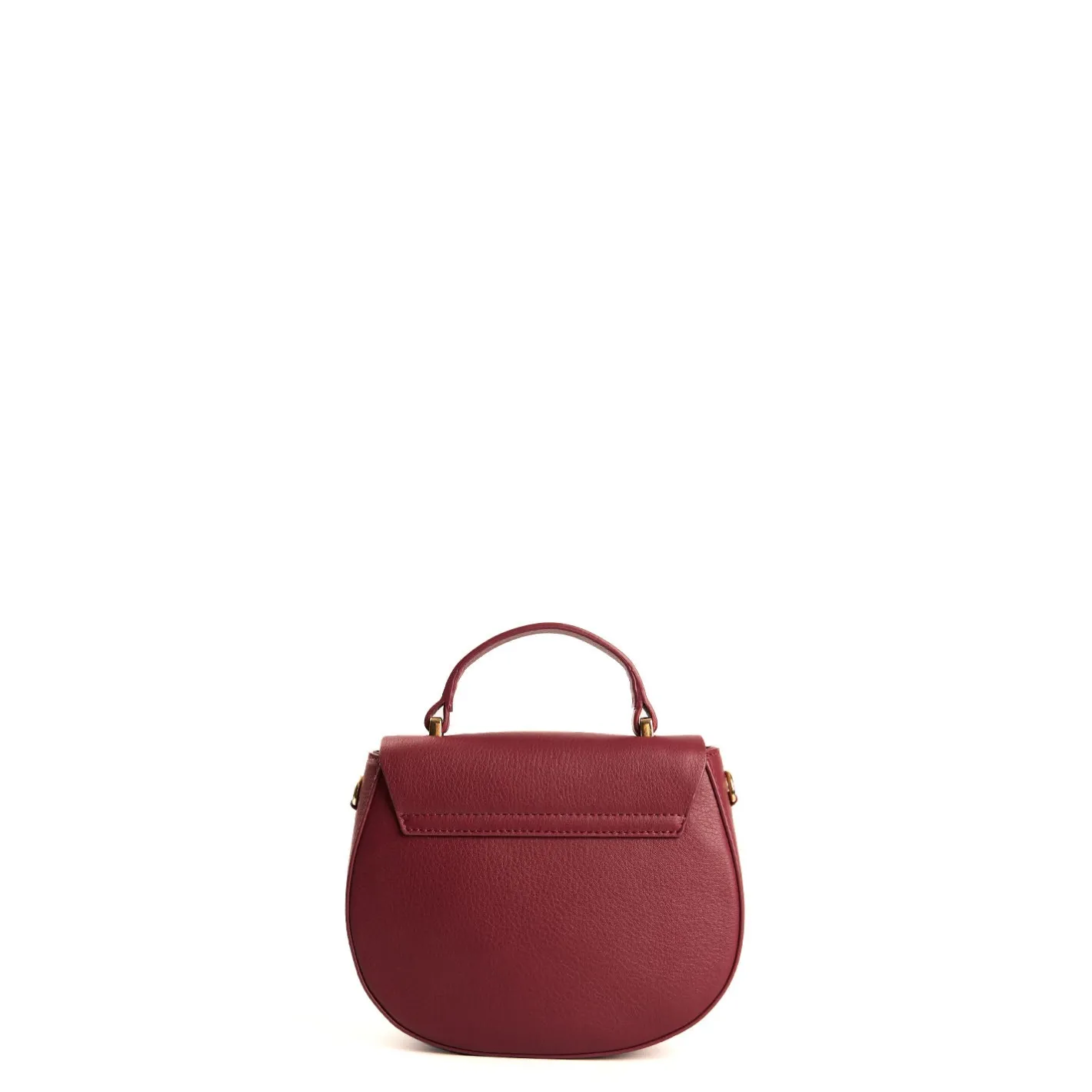 E.Marinella BORSA MINI CLEO BORDEAUX In pelle liscia