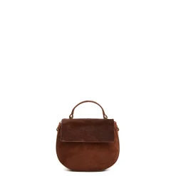 E.Marinella BORSA MINI CLEO MARRONE In camoscio e cavallino Hot