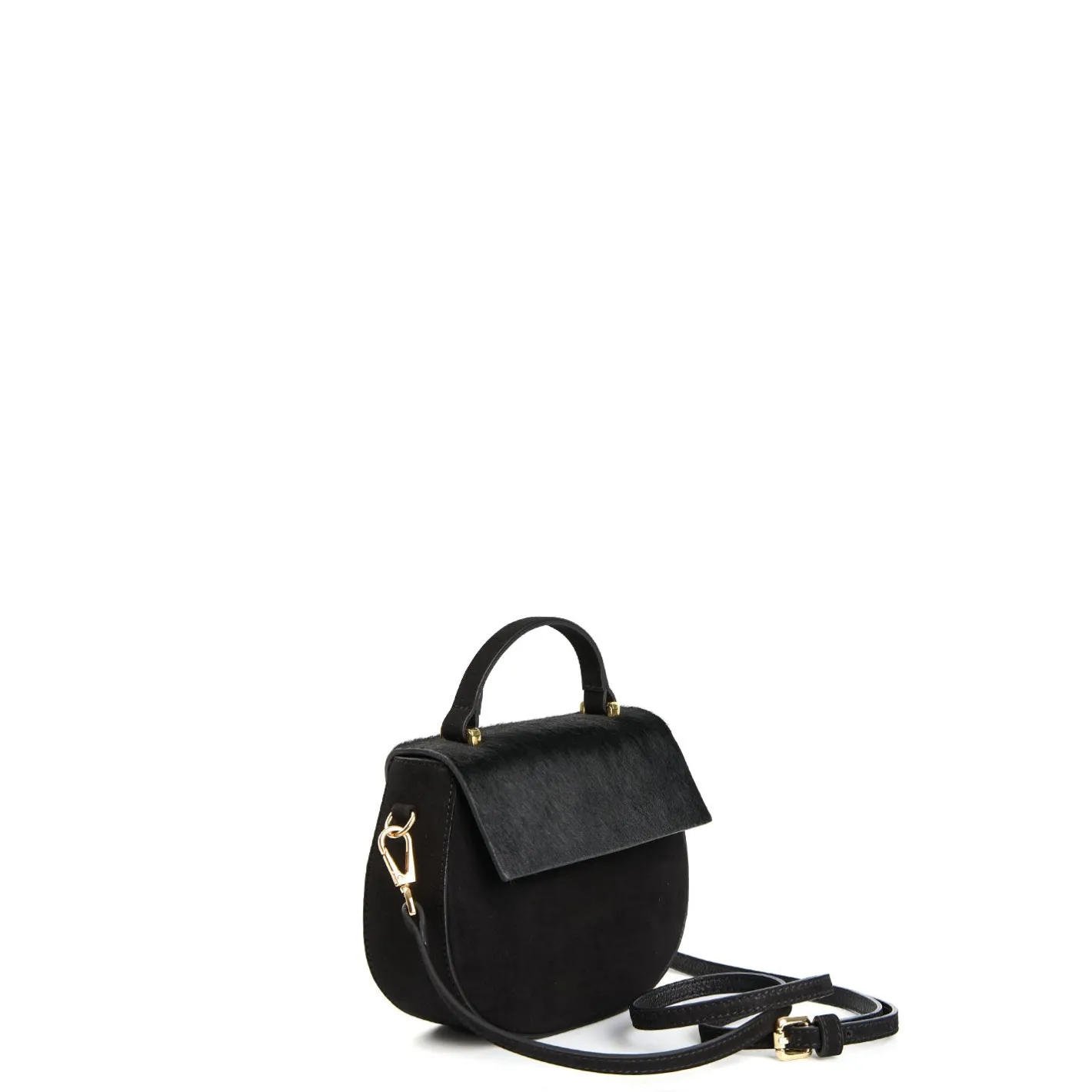 E.Marinella BORSA MINI CLEO NERA In camoscio e cavallino Outlet