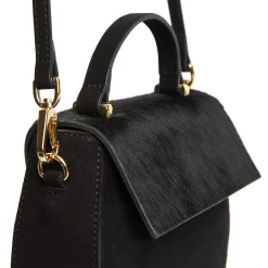 E.Marinella BORSA MINI CLEO NERA In camoscio e cavallino Outlet