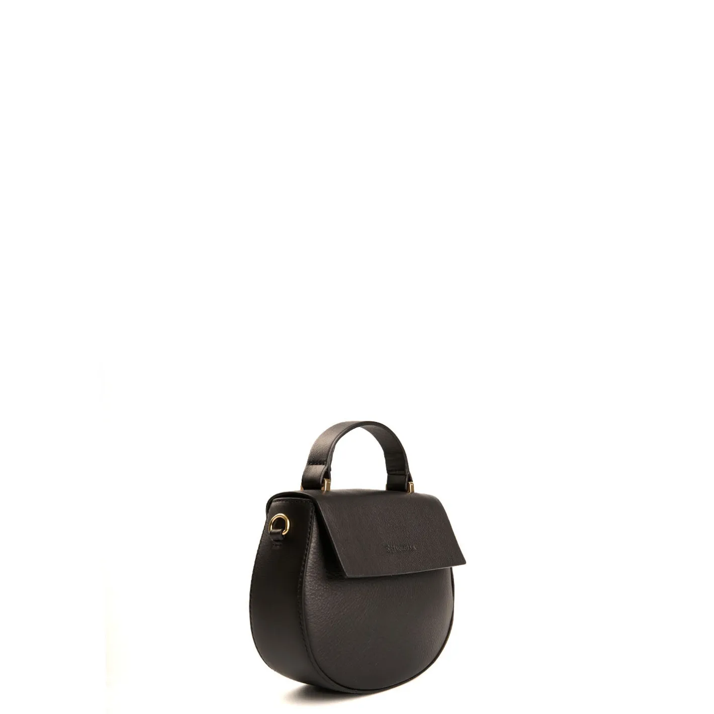 E.Marinella BORSA MINI CLEO NERA In pelle liscia