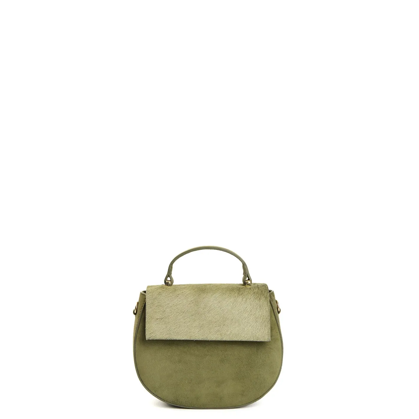 E.Marinella BORSA MINI CLEO VERDE OLIVA In camoscio e cavallino Sale