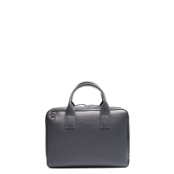 E.Marinella BORSA PORTA PC BLU In pelle martellata New
