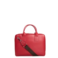 E.Marinella BORSA PORTA PC BORDEAUX In pelle martellata New