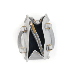 E.Marinella BORSA SHOPPING MINI AZZURRO POLVERE In pelle martellata Online