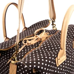 E.Marinella BORSA WEEKEND DESTRUTTURATA MARRONE SCURO Pois Online