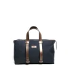 E.Marinella BORSONE WEEKEND BLU SCURO In tela con rifiniture in pelle Online