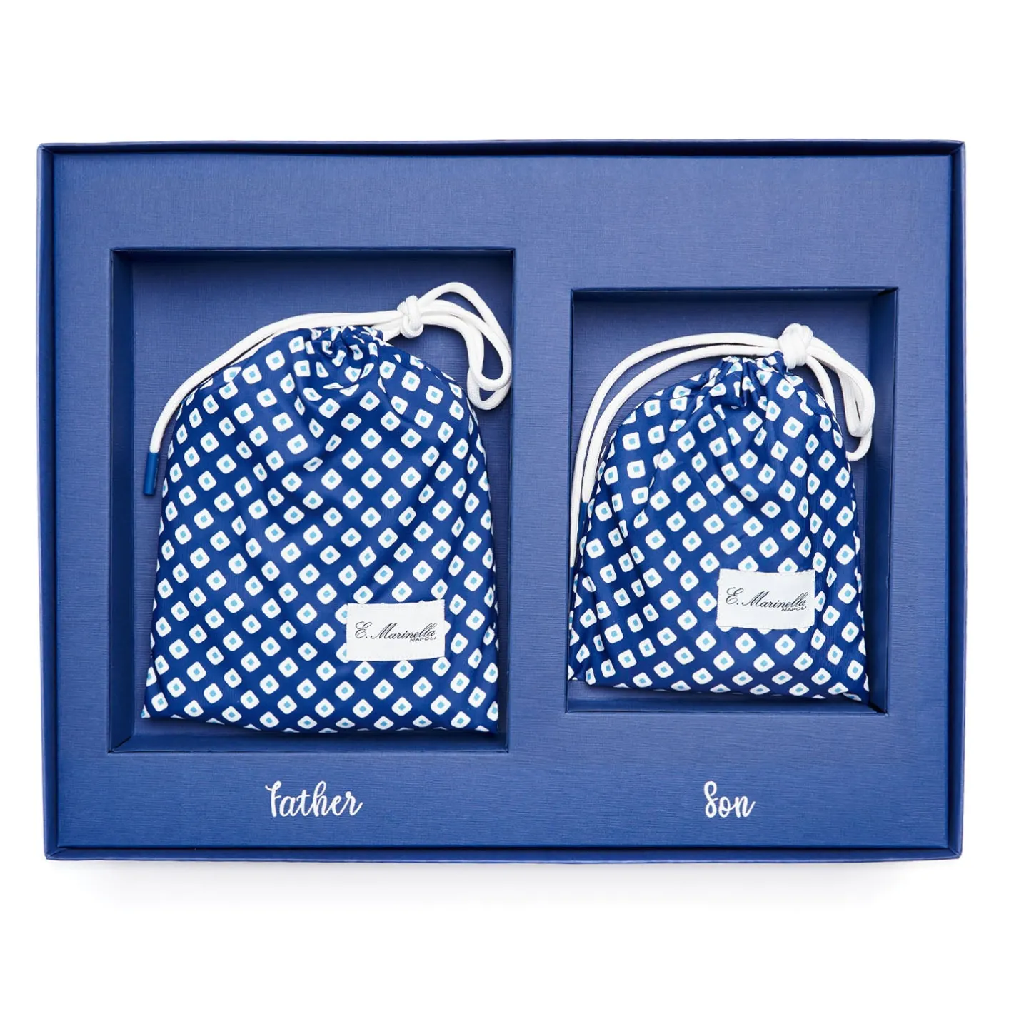 E.Marinella Box Father & Son – Costume Abbinato per Papà e Figlio Macrofantasia geometrica Online
