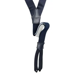 E.Marinella BRETELLE BLU SCURO In raso di seta 2,5 cm Outlet