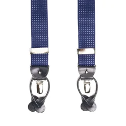 E.Marinella BRETELLE EM BLUETTE Con micro pois bianchi Sale