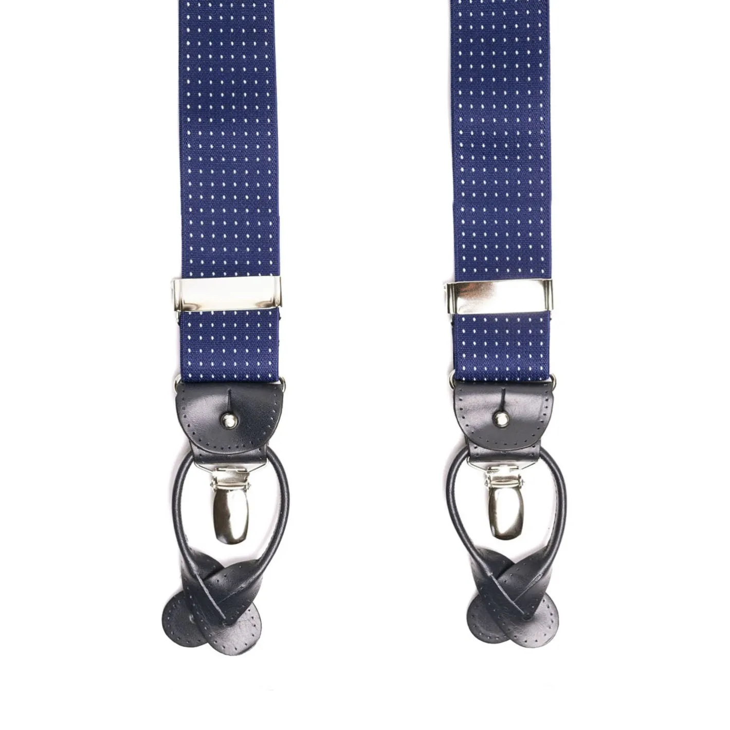 E.Marinella BRETELLE EM BLUETTE Con micro pois bianchi Sale