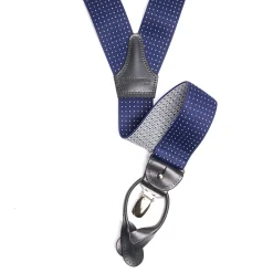 E.Marinella BRETELLE EM BLUETTE Con micro pois bianchi Sale