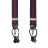 E.Marinella BRETELLE EM BLU SCURO E BORDEAUX Rigata Hot