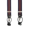 E.Marinella BRETELLE EM BLU SCURO E BORDEAUX Rigata Hot