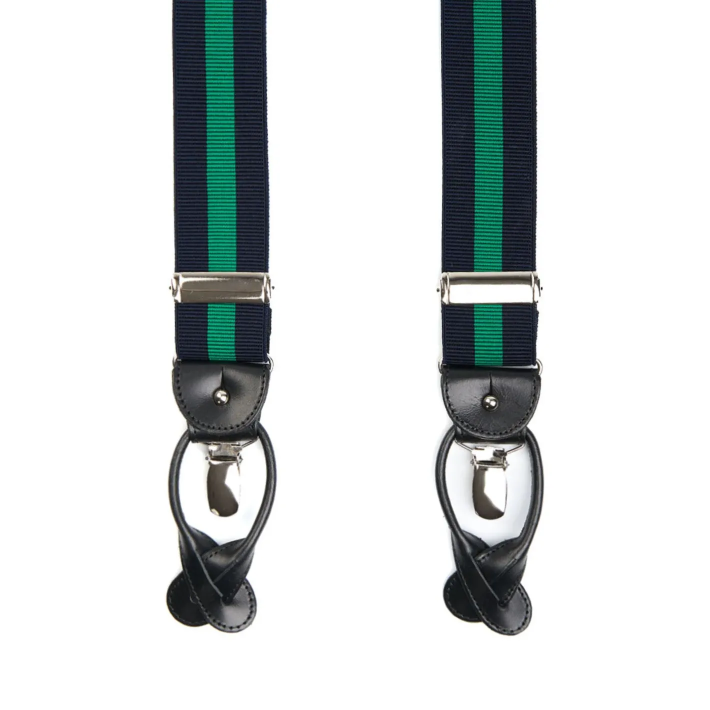 E.Marinella BRETELLE EM BLU SCURO E VERDE Rigata Discount