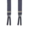 E.Marinella BRETELLE EM BLU SCURO In raso di seta 3,5 cm Outlet
