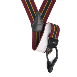 E.Marinella BRETELLE EM BORDEAUX E VERDE Rigata Outlet