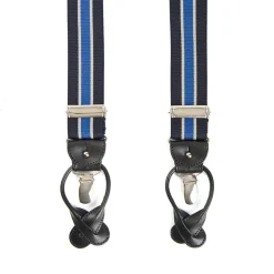 E.Marinella BRETELLE EM RIGATE Blu scuro e azzurro Best