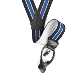 E.Marinella BRETELLE EM RIGATE Blu scuro e azzurro Best