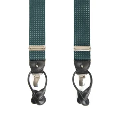 E.Marinella BRETELLE EM VERDE SCURO Micro pois bianco Online