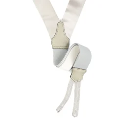 E.Marinella BRETELLE GRIGIO CHIARO In raso di seta 3,5 cm Outlet