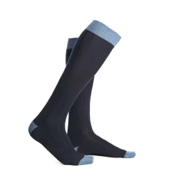 E.Marinella CALZE LUNGHE BICOLORE BLU E AZZURRE Tinta unita