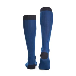 E.Marinella CALZE LUNGHE BICOLORE BLUETTE E BLU IN COTONE Tinta unita Hot