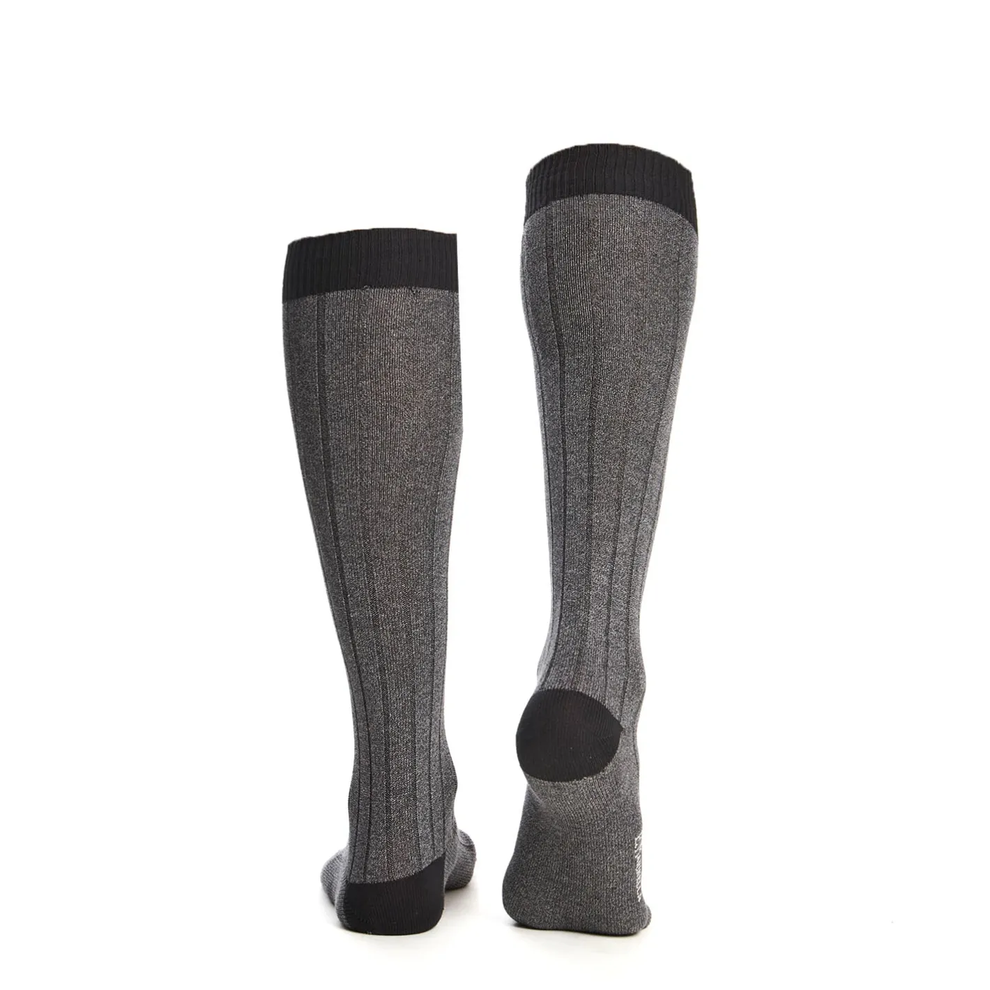 E.Marinella CALZE LUNGHE BICOLORE GRIGIO E NERO IN COTONE Tinta unita Sale