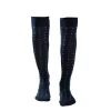 E.Marinella CALZE LUNGHE BLU SCURO IN COTONE Microfantasia fiore Clearance