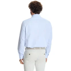 E.Marinella CAMICIA CLASSICA AZZURRA REGULAR In cotone popeline Online