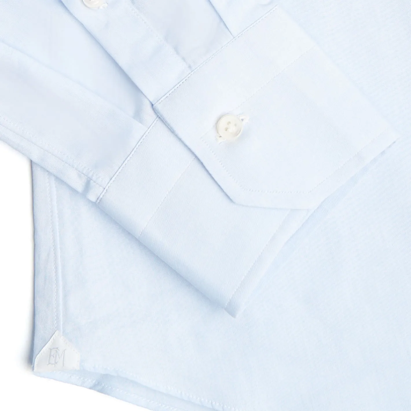 E.Marinella CAMICIA CLASSICA AZZURRA SLIM In cotone popeline Hot