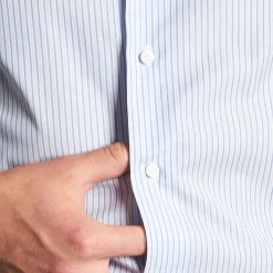 E.Marinella CAMICIA CLASSICA DOPPIA RIGA SLIM In cotone popeline New
