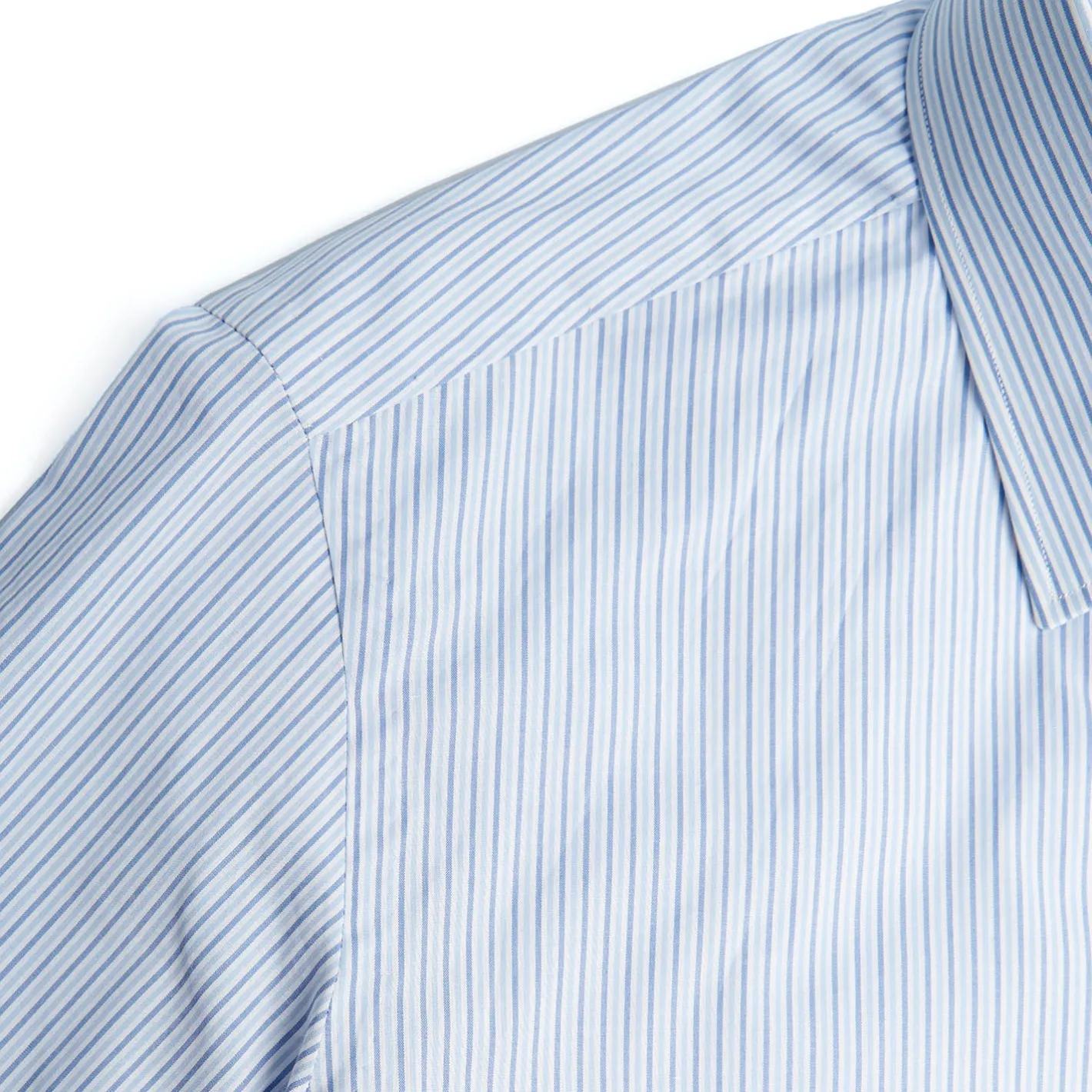 E.Marinella CAMICIA CLASSICA DOPPIA RIGA SLIM In cotone popeline New